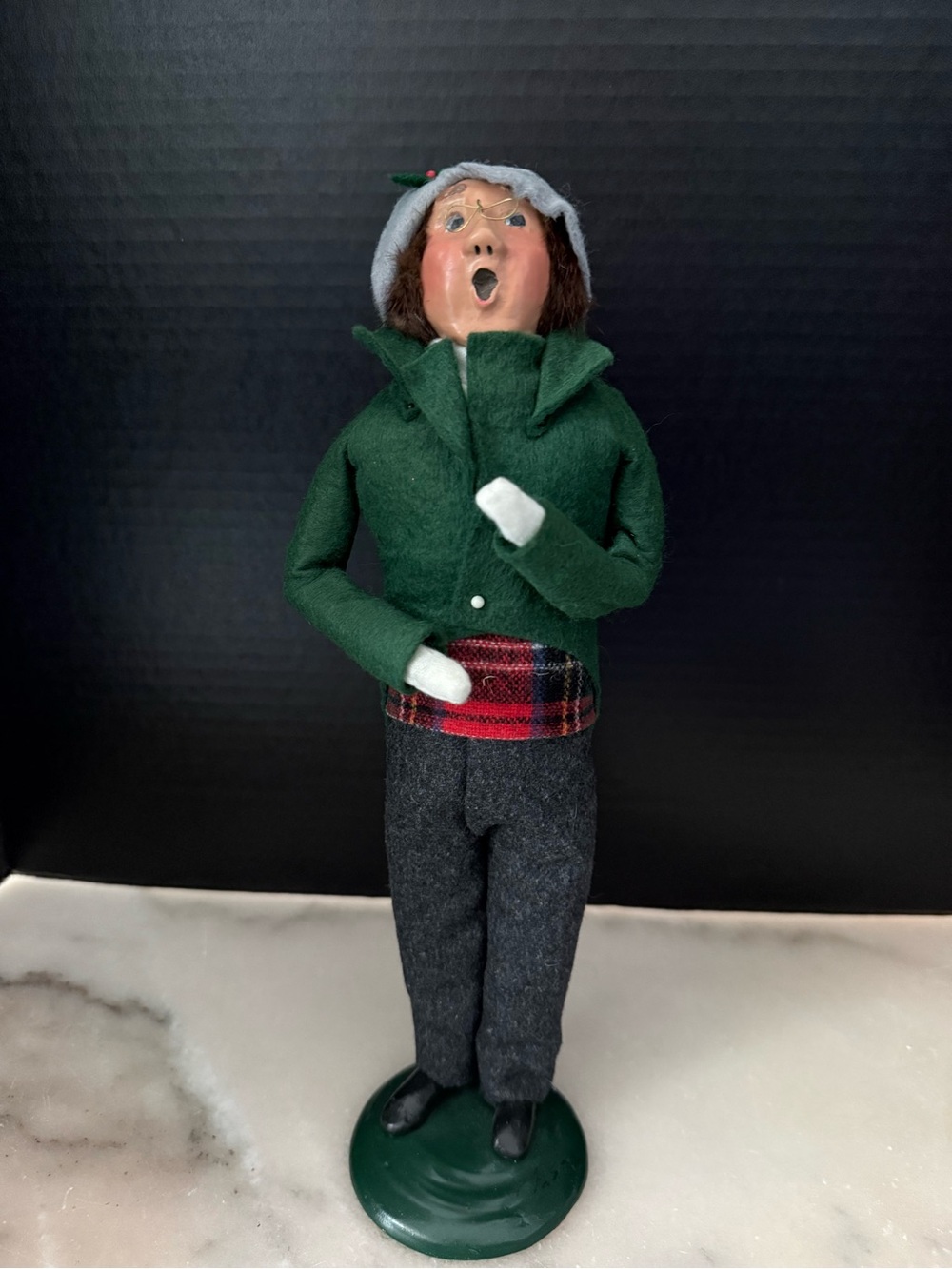 Vintage 1991 Byers’ Choice The Carolers Victorian Man with Glasses